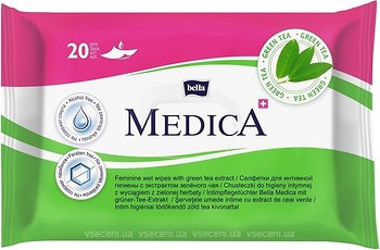 Фото Bella влажные салфетки для интимной гигиены Medica 20 шт