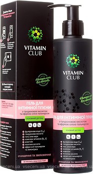 Фото Vitamin Club гель для інтимної гігієни з гіалуроновою кислотою та ефірним маслом пальмарози 250 мл