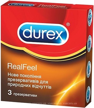 Фото Durex Real Feel презервативи латексні з силіконовою змазкою 3 шт