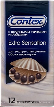 Фото Contex Extra Sensation презервативи латексні з силіконовою змазкою 12 шт