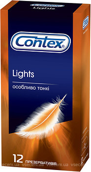 Фото Contex Lights презервативы латексные с силиконовой смазкой 12 шт