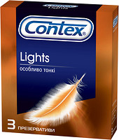 Фото Contex Lights презервативи латексні з силіконовою змазкою 3 шт