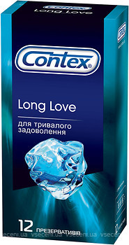 Фото Contex Long Love презервативи латексні з силіконовою змазкою 12 шт