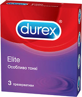 Фото Durex Elite презервативи латексні з силіконовою змазкою 3 шт