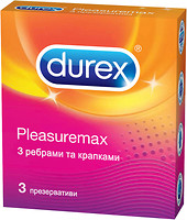 Фото Durex Pleasuremax презервативи латексні з силіконовою змазкою 3 шт