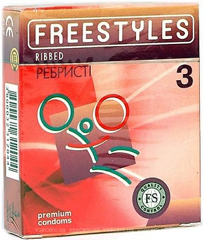 Фото Freestyles Ribbed презервативи зі спермицидами 3 шт