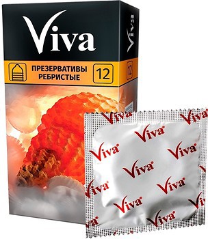 Фото Viva Ребристі презервативи 12 шт