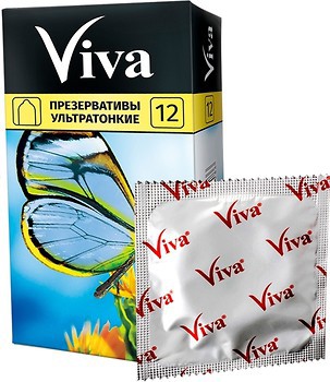 Фото Viva Ультратонкі презервативи 12 шт