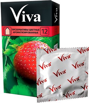 Фото Viva Кольорові ароматизовані презервативи 12 шт
