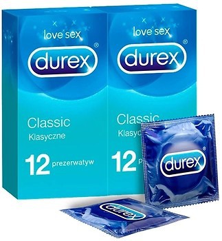Фото Durex Classic презервативи латексні з силіконовою змазкою 24 шт
