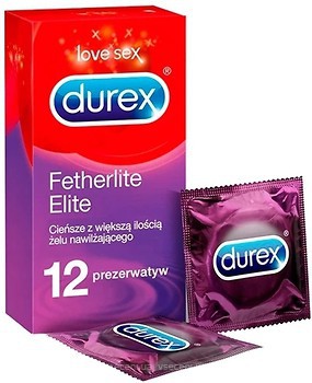 Фото Durex Fetherlite Elite презервативи латексні з силіконовою змазкою 12 шт