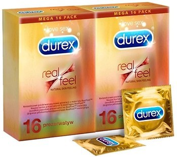 Фото Durex Real Feel презервативи латексні з силіконовою змазкою 32 шт