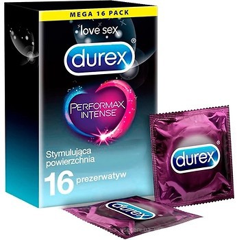 Фото Durex Performax Intense презервативи латексні з силіконовою змазкою 16 шт