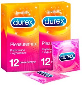 Фото Durex Pleasuremax презервативи латексні з силіконовою змазкою 24 шт