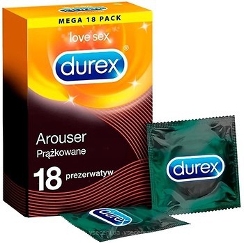 Фото Durex Arouser презервативи латексні з силіконовою змазкою 18 шт