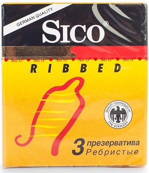 Фото Sico Ribbed презервативи 3 шт