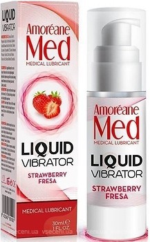 Фото Amoreane Med Liquid Vibrator Strawberry інтимний гель-змазка 30 мл