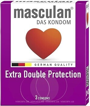 Фото Masculan Extra Double Protection презервативи 3 шт