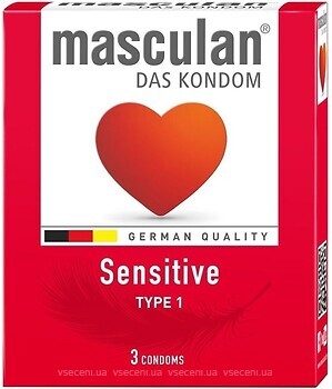 Фото Masculan Sensitive презервативи 3 шт