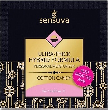 Фото Sensuva Ultra-Thick Hybrid Formula Cotton Candy інтимна гель-змазка 6 мл