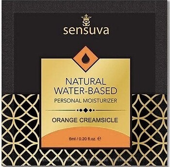 Фото Sensuva Natural Water-Based Orange Creamsicle інтимна гель-змазка 6 мл