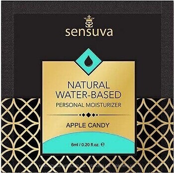 Фото Sensuva Natural Water-Based Apple Candy інтимна гель-змазка 6 мл