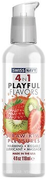 Фото Swiss Navy 4 in 1 Straw-Kiwi Pleasures інтимна гель-змазка 118 мл