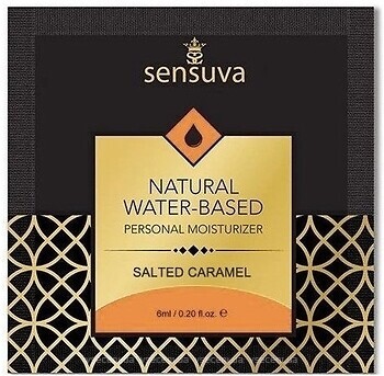 Фото Sensuva Natural Water-Based Salted Caramel інтимна гель-змазка 6 мл