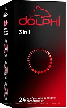 Фото Dolphi 3 in 1 презервативи 24 шт