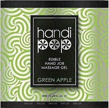 Фото Sensuva Handipop Green Apple інтимна гель-змазка 6 мл