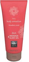 Фото Shiatsu Hot Shiatsu Body Sensation 2 in 1 полуниця інтимна гель-змазка 200 мл