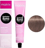 Фото Matrix SoColor Sync Pre-Bonded Alkaline Toner на щелочной основе 7NV Блондин натуральный фиолетовый