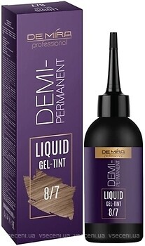 Фото DeMira Professional Demi-Permanent Liquid Gel-Tint 8/7 світло-русявий коричневий