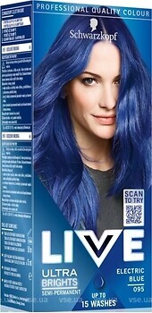 Фото Schwarzkopf Professional LIVE Ultra Brights or Pastel 095 Electric Blue електричний цей