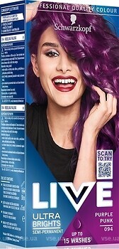 Фото Schwarzkopf Professional LIVE Ultra Brights or Pastel 94 Purple Punk фіолетовий панк