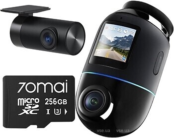 Фото 70mai Dash Cam X800 Omni Black 256GB + камера заднего вида