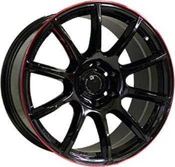 Фото Off-Road-Wheels OW1012 (8.5x20/6x139.7 ET10 d110.5) Glossy Black Red Line Riva Red
