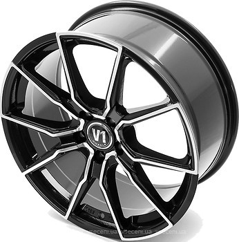 Фото V1 Wheels V1 (8.5x19/5x112 ET45 d66.6) Schwarz Front Poliert