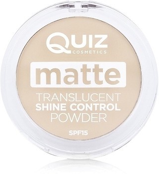 Фото Quiz Cosmetics Matte Translucent Powder Контроль блиску SPF15 01 Light
