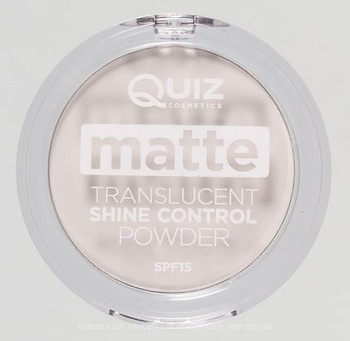 Фото Quiz Cosmetics Matte Translucent Powder Контроль блеска 03 White