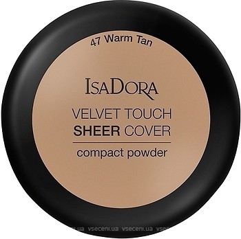 Фото Isadora Velvet Touch Sheer Cover Compact Powder №47 Warm Tan