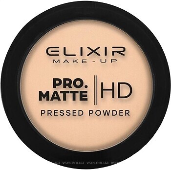 Фото Elixir Pro. Matte Pressed Powder HD 207 Light Brown
