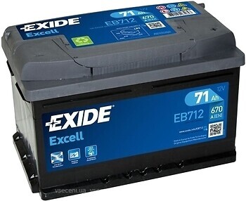 Фото Exide Excell 71 Ah (EB712)