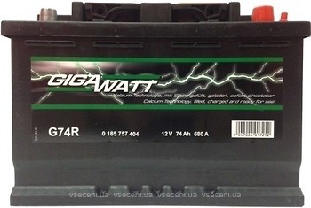 Фото GigaWatt 74 Ah (G74R, 0185757404)