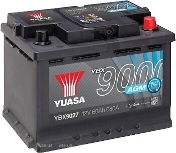 Фото Yuasa AGM Start Stop Plus 50 Ah Euro (YBX9012)