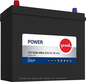 Фото Vesna Power Japan 55 Ah (1) (415755, 55524/51, PO55JAX)