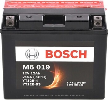 Фото Bosch M6 AGM 12 Ah (M6 019)
