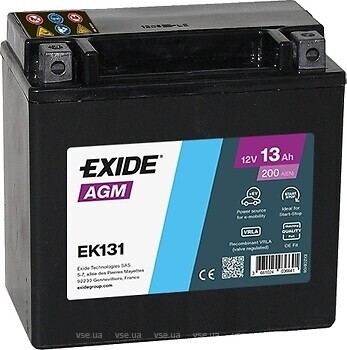 Фото Exide Start-Stop Auxiliary 13 Ah (EK131)