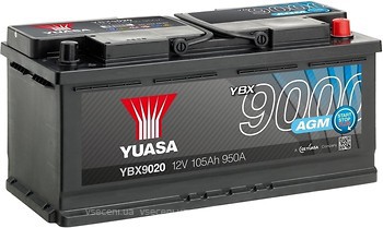 Фото Yuasa AGM Start Stop Plus 105 Ah Euro (YBX9020)