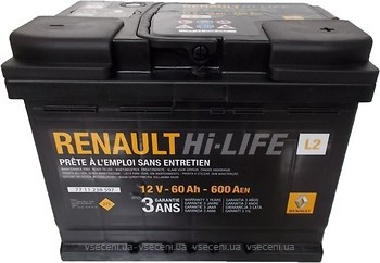 Фото Renault HI-Life 60 Ah Euro (77 11 238 597)